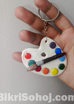 Color palette themed keychain